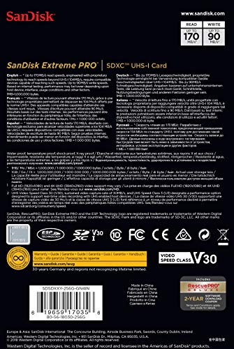 4 SanDisk+256GB+Extreme+UHS+I+SDSDXXY+256G+GN4IN
