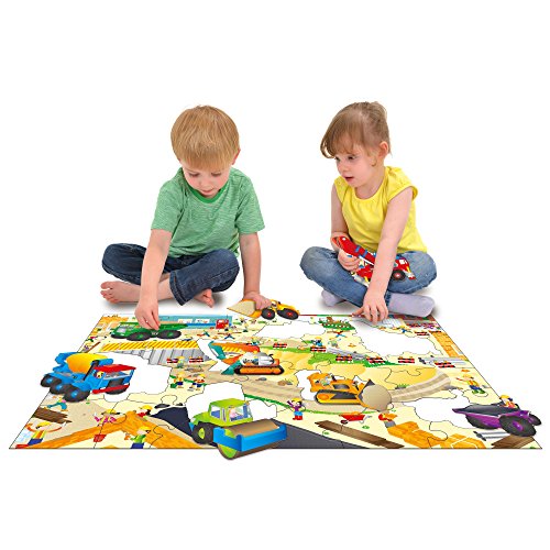 Galt Toys, Giant Floor Puzzle Construction Site, Toddler Puzzles