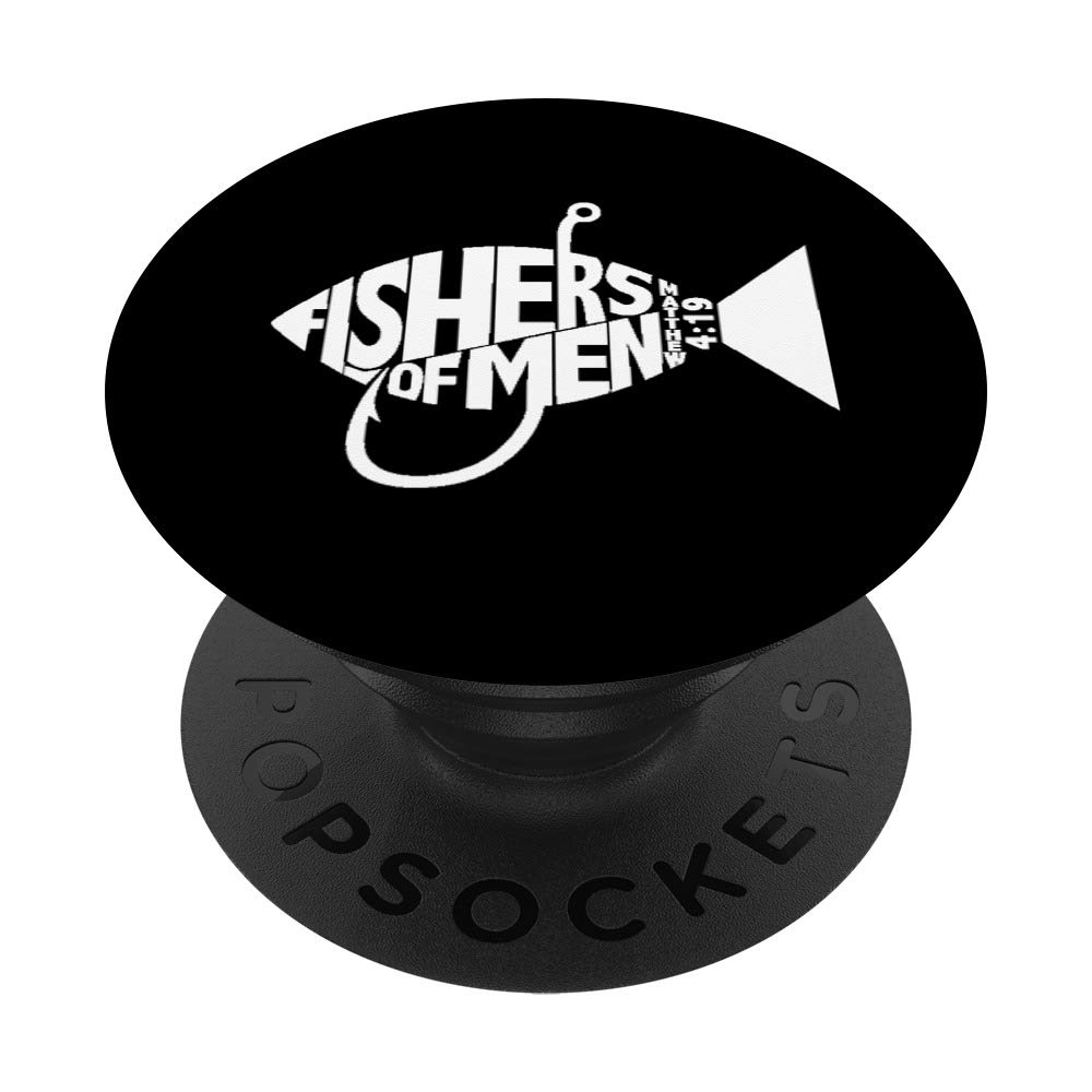 Christian Christmas Gifts for Men Bible Verse Fishers of Men PopSockets Grip and Stand for Phones and Tablets