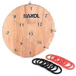 HAKOL Ultimate Hook & Ring Toss Game for Kids & Adults Fun & Educational Alternative to Throwing Darts | Sturdy Board…
