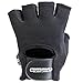 Contraband Black Label 5050 Men's Basic Leather Fingerless Weight Lifting Gloves - Durable Light - Medium Padded - Perfect Classic Lifting Gloves (Pair) (Black, Large)