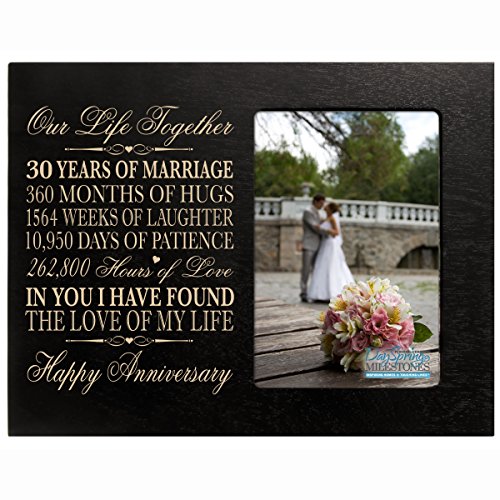 30 Year Anniversary Picture Frame Gift For Her Him Couple