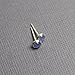Tanzanite Stud Earrings-4mm Blue Post Earrings in all Sterling Silver-Handmade