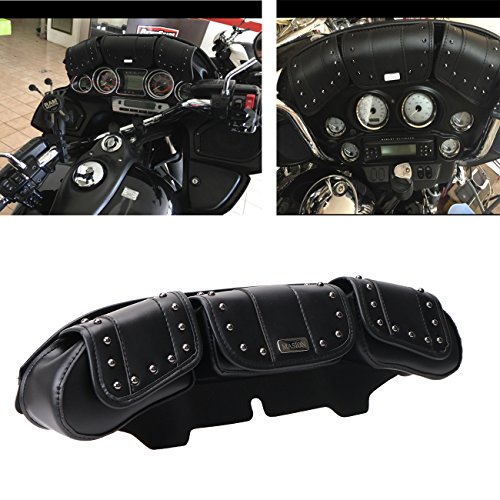 Jade Windshield Bag Saddle 3 Pouch Pocket Fairing For Harley Touring Electra Street Glide Most Motorcycles