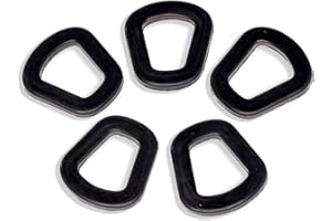 TOOTCPS 5 PCS Jerry Can Gaskets Rubber Fuel Can Gaskets Replacement Gas Gaskets Gas Can Spout Gaskets for NATO and Wavian Gaskets Fuel Washer Seals (Black)