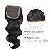West Kiss Hair Body Wave Lace Closure No Bleached Knots Brazilian 4x4 Virgin Human Hair