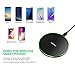 Wireless Charger Charging Pad Compatible for iPhone X, iPhone 8/8 Plus, Nexus 7/6/5, Galaxy S9/S9+/S8/S8+/S7/S7 Edge/S6, Nokia1520 and Other Devices, Provides Fast Charging Black