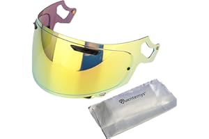 PUENTEMYS VAS-V MAX Vision Face Shield for Corsair-X, Signet-X, Quantum-X, DT-X, Defiant-X Regent-X Motorcycle Helmets Visor (Revo Dark Red)