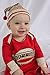 Sozo Baby Boys Sock Monkey Gown & Cap Set, Red/Tan, 0-6 Months