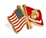 USA/USMC Flags Lapel Pin
