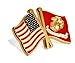 USA/USMC Flags Lapel Pin