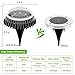 Jack & Rose Solar Ground Lights Outdoor Solar Pathway Lights Fairy Garden Lights Solar Powered IP67 Waterproof 8 LED Disk Light for Yard Deck Lawn Patio Driveway (Warm Light, 4 Pack