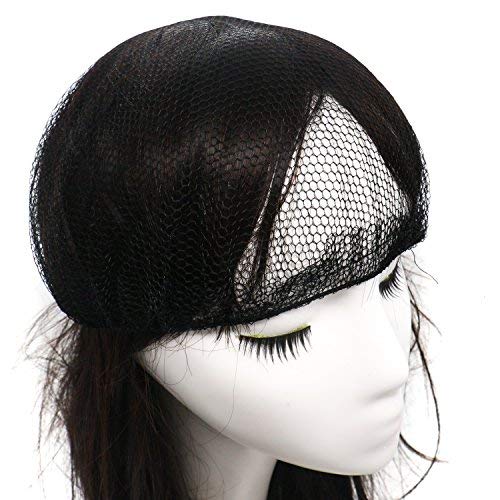 HUELE 10 Pcs Black Reusable Mesh Hair Nets Latex Free Elastic Edge for Cooking - Thumbnail 3