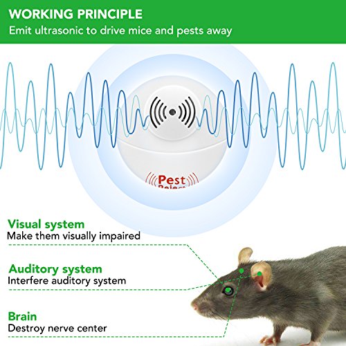 New Ultrasonic Pest Repeller in Pest Control - Mice Repellent & Bug Repellent in Pest Repellent,Insect Repellent for Mosquito,Rat,Mice,Bedbug,Spider,Roach,Ant,Fly,Flea - No more Traps & Sprayers