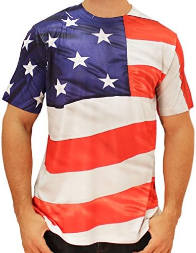 American Flag Wrap Around Sublimated T-shirt (large)