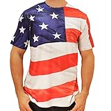 American Flag Wrap Around Sublimated T-shirt (large)