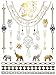 Terra Tattoos Gold Metallic Temporary Tattoos Waterproof Nontoxic Long Lasting Perfect for Beach, Festivals, & more (Celestial)