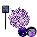 Purple Solar String Lights Christmas Lights Outdoor 200Led Solar Powered 72foot Twinkle Fairy Lights Ambiance Sensor Control for Home Indoor Decor Xmas Tree Patio Garden Wedding Party Landscape Lawn