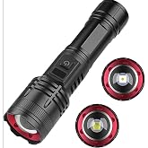 FOLAI Rechargeable Flashlights Super Bright High Lumens Flash Light | 5 Modes Zoomable Linternas with LCD Digital Display, Powerful Handheld LED Flashlights for Home Emergencies Camping