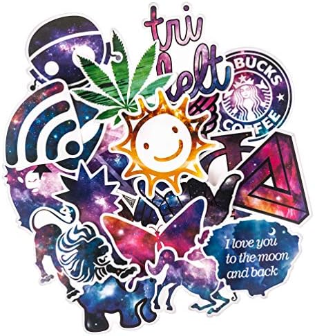 Graffi Stickers[100pcs], Galaxy Sticker for Personalize Laptop Water Bottle Car Helmet Skateboard Luggage Bike Bumper Waterproof Logo Vinyl Decals, Best Gift for Kids,Girls,Adult- No-Duplicate Pack