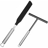 2Pcs Crepe Pan Maker Batter Spreader Spatula, Crepe Spreader and Spatula Set, Stainless Steel Crepe Spreader Tool, Cake Turner Kitchen Utensils With Hanging Hole