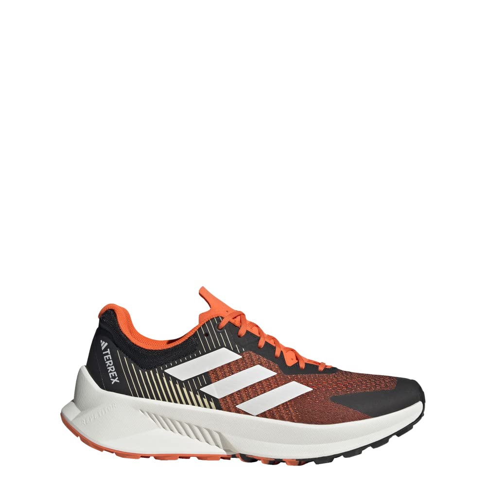adidas Men’s TERREX Soulstride Flow, Black/Crystal White/Impact Orange, 6