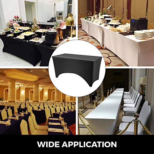VEVOR 15pcs 4ft Spandex Table Covers Rectangular Stretch Tablecloths