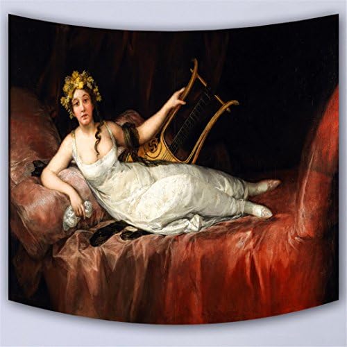 Dodoer European Palace Royal Oil Painting Tapestry Home Decorative Tapestries Wall Hanging Carpet Comfortable Sofa Cover Picnic Mat