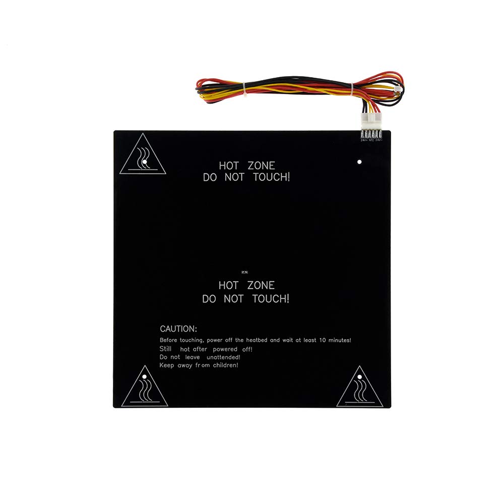Photo 1 of ***(PARTS ONLY/ MAJOR DAMAGE)***310x310mm CR10 Aluminum HeatBed 24V Hotbed 3mm Thickness Heated Bed w/holes for Creality CR-10 3D Printer with Power Wire Kit