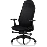 Secretlab Atlas BLACK3 Ergonomic Chair - Large, Fabric, Black | Cold-cure foam, Syncro tilt, High backrest, Lumbar support, Adjustable seat depth, 3D armrests, Magnetic head pillow, Office