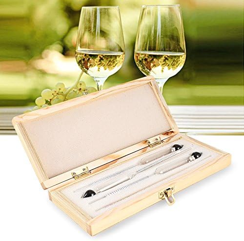 (100 Set Professional Hydrometer Alcoholmeter - 3pcs Hydrometer Alcoholmeter Set 0 to 100% Alcohol Meter Test + Thermometer for Wine Alcohol Whisky