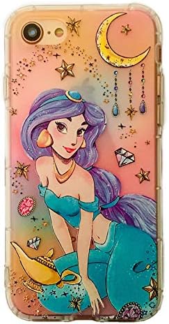 Phone Kandy® Embossed Anti Bump Shockproof Drop proof Clear Transparent Cute Cartoon TPU Silicone Case & Screen Guard (EMB03) PRIME (iPhone 5 5s SE, Princess Jasmine)