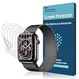 [6 Pack] TOCOL for Apple Watch Screen Protector 40mm Series 4 Max Coverage HD Clear Bubble-Free iWatch 40mm Film with Lifetime Replacement Warranty