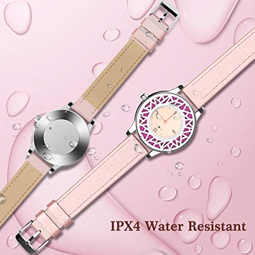Christmas Gifts for Women, Essential Oil Bracelets Women Watch, Leather Band Aromathery Diffuser Bracelet Women Wrist Watch with 8pcs Washable Pads Gifts for Mom