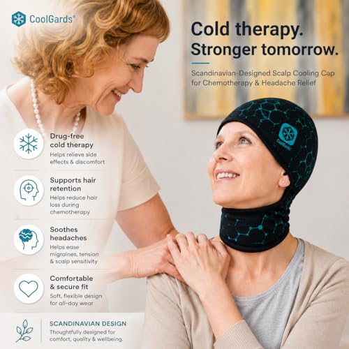 CoolGard's Cooling Gel Ice Cap for Head and Neck - Specially Designed to Protect the Brain After a Concussion and Relieve Migraines
