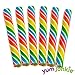 Sweet Spindles Mini Hard Candy Sticks - 50-Piece Jar (Rainbow)