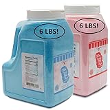 The Candery Cotton Candy Floss Sugar 6lbs 96oz jars- 2 Pack Strawberry and Rasperry