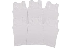 Mocolerno 6-Pack Cotton Undershirt Tank Top 100% Cotton Soft Undershirt for Boys and Girls