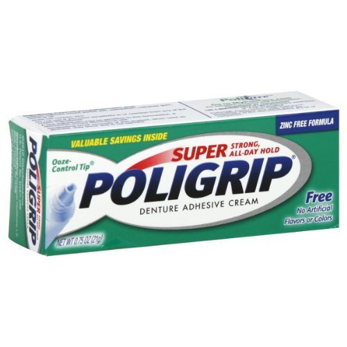 Buy Super Poligrip Denture Adhesive Cream 075 Oz (3 Pack) Online at