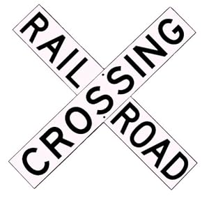 Amazon.com: Large Railroad Crossbuck Sign 4"X24" Railroad 
