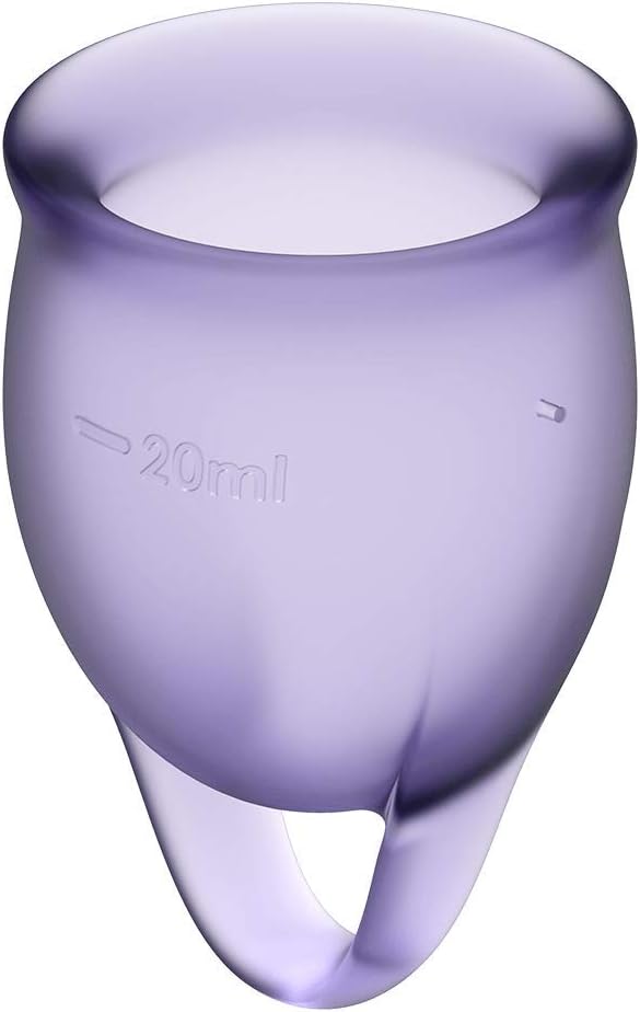 Satisfyer Feel Confident Menstrual Cup 2 Pieces, Violet, 2 Piece Assortment - Image 4