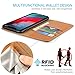 SHIELDON Genuine Leather iPhone XR Folio Wallet Magnetic Protective Case Shock Absorbing RFID Blocking Card Holder Kickstand Compatible with iPhone XR (6.1 inch) - Brown