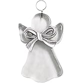 Mud Pie Christmas Angel Metal Heart Glass Ornament