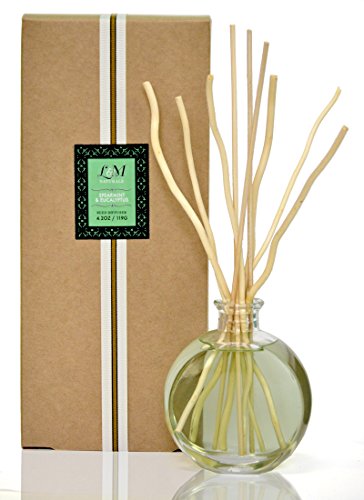 UPC 716686400262, SALE! L &amp; M Naturals Spearmint and EUCALYPTUS Diffuser - all in a pretty glass~ Made with real Eucalyptus plant extract~ Perfect Gift~ Made in the USA!