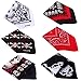 HDE 6-Pack of Assorted 100% Cotton Bandana Handkerchief Head Wraps Doo Rag