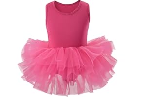 Tutu.kk Girls' Camisole Dance Tutu Leotard with Fluffy 4-Layers Ballet Dress for Ballerina (12 Months - 7 Years)