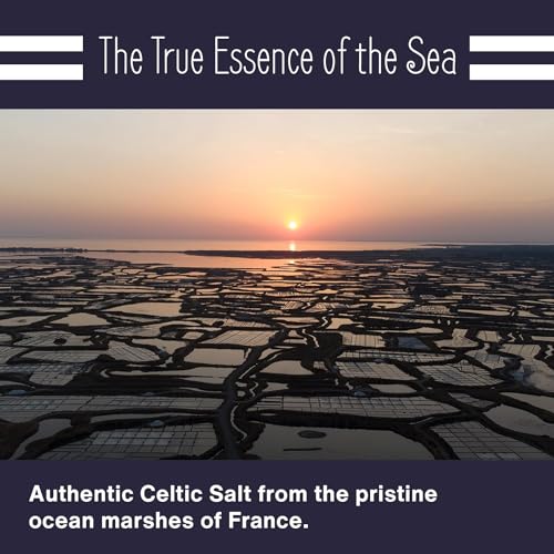Le Marinier Celtic Salt Organic Grey Coarse, 1.1lb - 18oz. Mineral Rich 100% Natural and Unrefined French Sea Salt Organic. Hand Harvested Mineral Sea Salt, Sel Gris (1.1lb Grey Coarse)