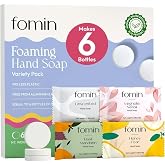 FOMIN Foaming Hand Soap Tablet Refills (6 Count) - Variety Pack | Makes 48 fl oz of Foaming Hand Wash (6 x 8 fl oz) - Skin Friendly, Sustainable Foam Soap Refill Tablets - for All Skin Types