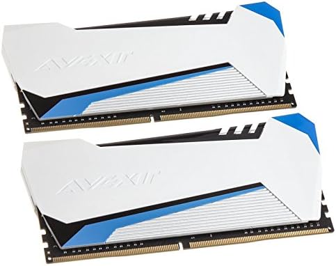 16GB Avexir DDR4 Raiden Series 3000MHz PC4-24000 CL16 Dual Channel Kit (2x 8GB) White/Blue Heatsinks