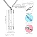 Oinsi Urn Necklace for Ashes Timeless Hourglass Cremation Jewelry for Women Men Memorial Pendant Keepsake for Human Pet Ashes (Silver)